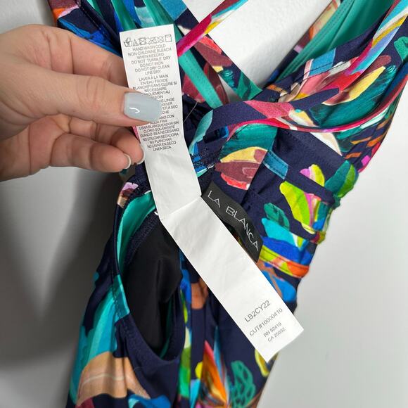 La Blanca Women’s By The Sea One-Piece Multi-Strap Cross Back Suit Size 4 NWT - Picture 9 of 11